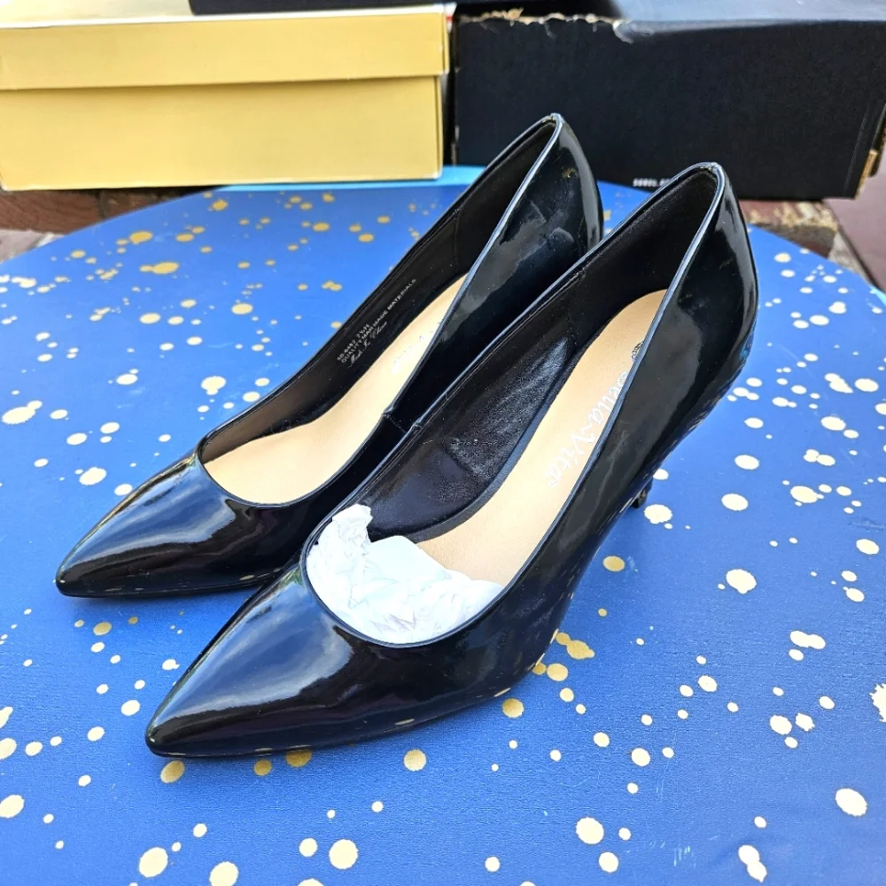 Bella Vita Define ll Black Pat Heels Shoes Women's Size 7.5 - Picture 8 of 15